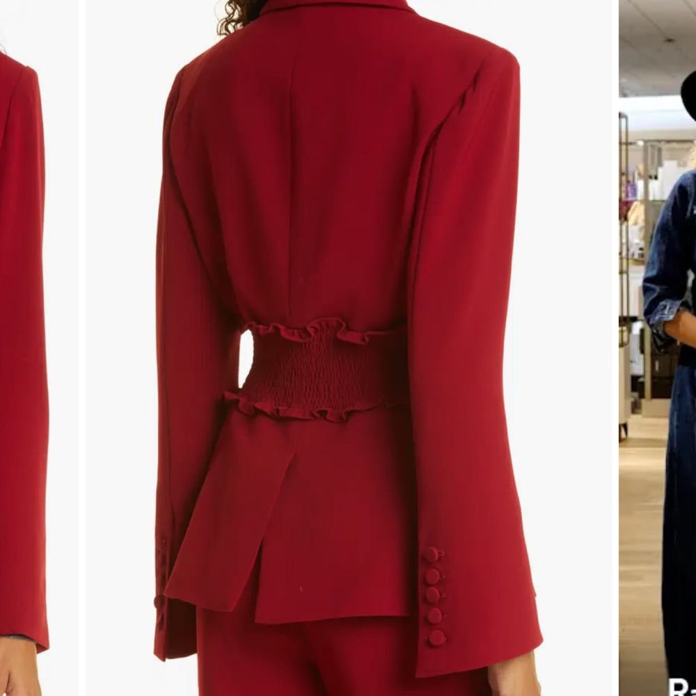 Cyndi Smocked Crepe Blazer - Picture 6 of 8